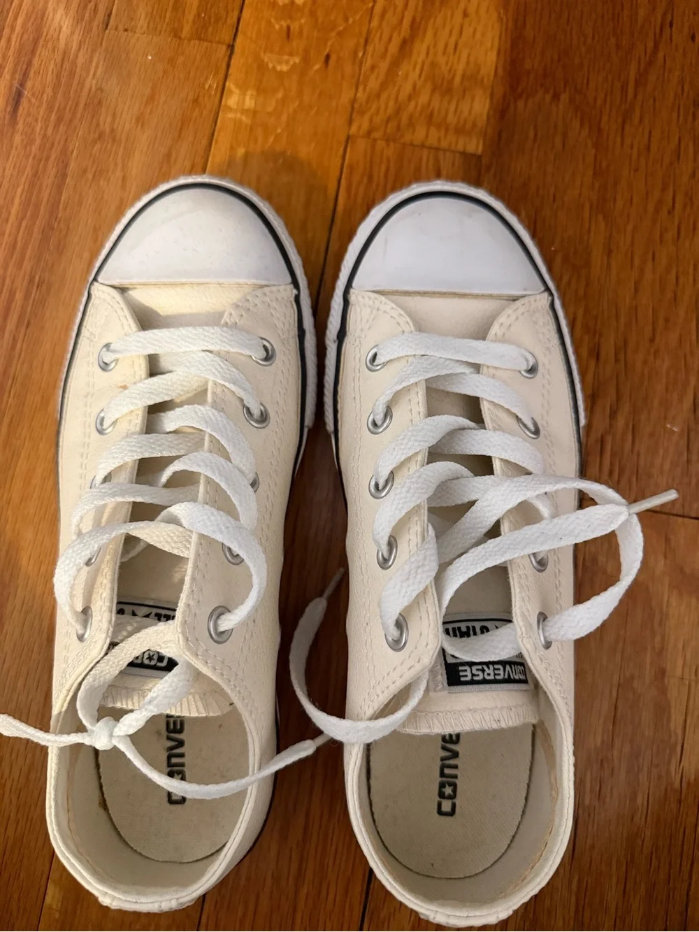 Converse Kids Cream White Low-Top Sneakers